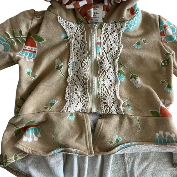Persnickety Hi Low Ruffle Hooded Jacket Toddler Size 18 Months - Picture 3 of 7